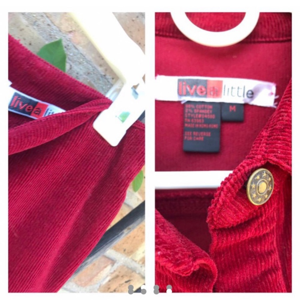 🤑VINTAGE 💜LIVE A LITTLE jacket CORDUROY SET - Picture 3 of 3